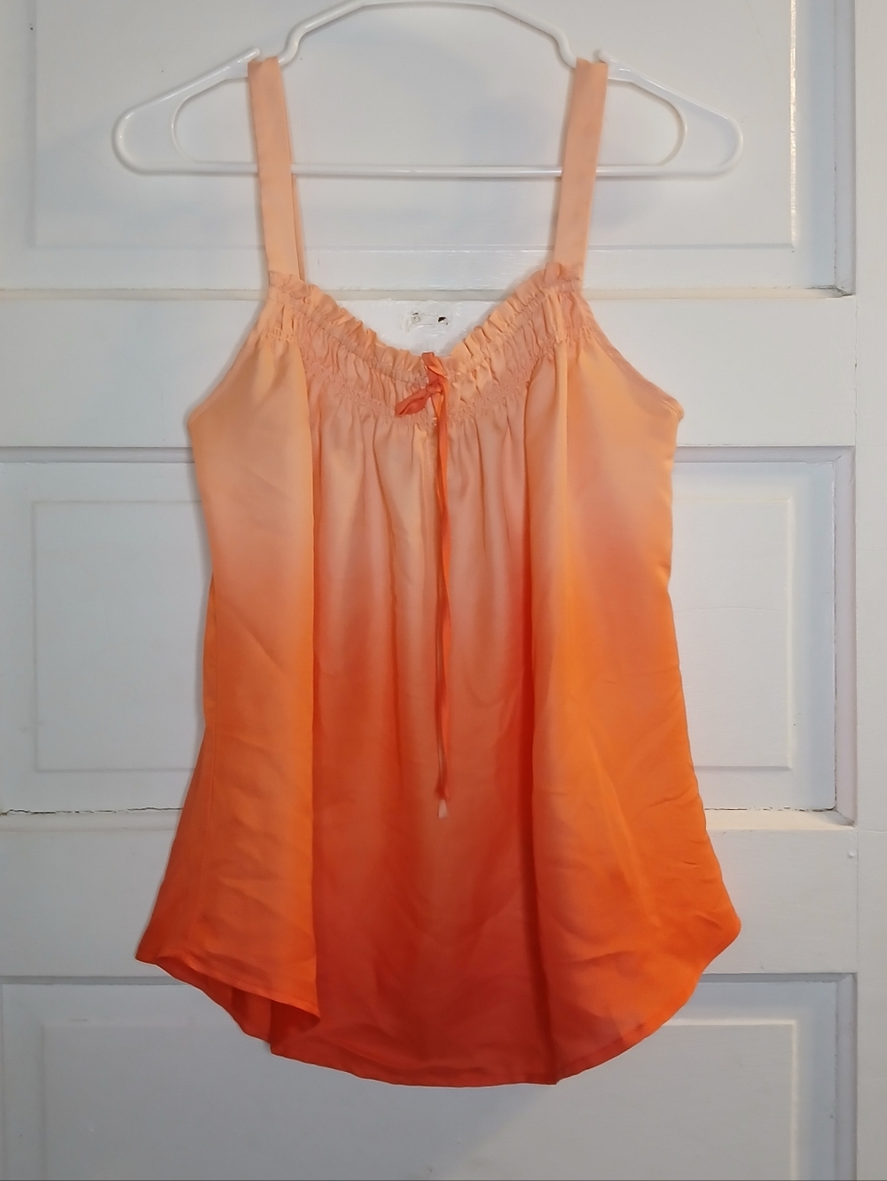 LC Lauren Conrad Ombre Tank Top Blouse Small Peach Orange Adjustable Strap Cami